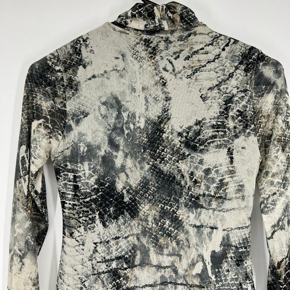 Boston Popper Dress Andrea Behar Printed Turtleneck Long Sleeve - Picture 8 of 9